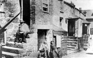 Working class life in Victorian Wetherby, West Yorkshire, England. Bishopgate, a former slum area in Wetherby.