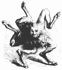 Buer, the 10th spirit, who teaches “Moral and Natural Philosophy” (from a 1995 Mathers edition. Illustration by Louis Breton from Dictionnaire Infernal).